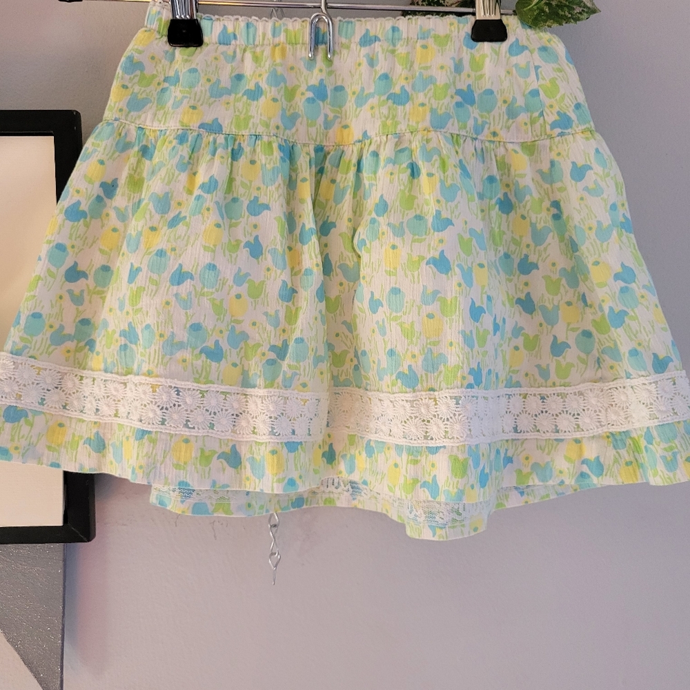 Lilly Pulitzer Girl’s‎ Elastic Waist Cotton Floral Mini Skirt 4
